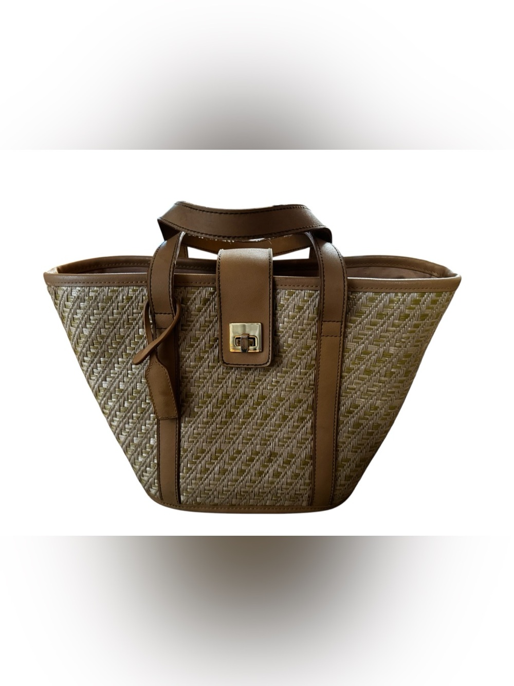 Women’s Harrods Cream/Tan Shoulder Tote Bag